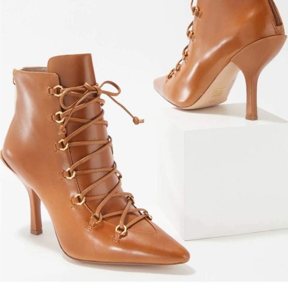 Louise et Cie Tan Lace-Up Heels